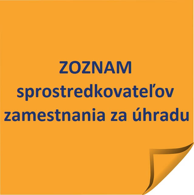 Zoznam agentrur SZU - sprostredkovania zamestnania za uhradu. Hľadanie práce cez agentúry.